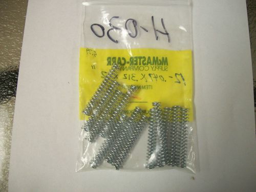 12 - NEW ZINC PLATED COMPRESSION SPRINGS (.047 X 5/16 X 2 &#034; )