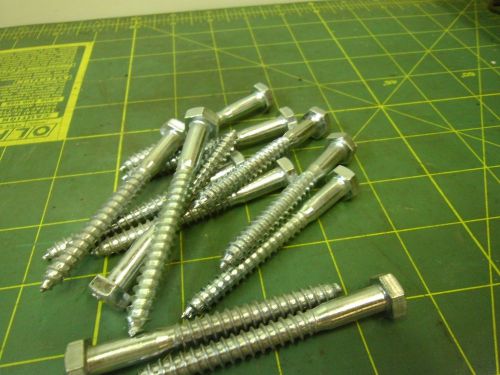 5/16 x 3 lag screw hex grade 2 zinc plated (qty 12) #j55165 for sale