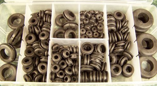 180pc RUBBER GROMMET ASSORTMENT New washer gromet with case