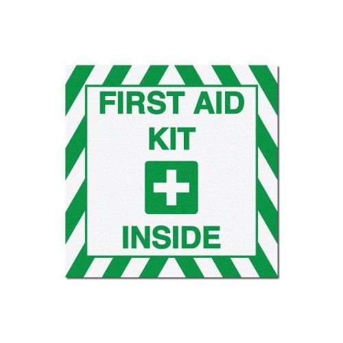 8&#034; x 8&#034; Reflective First Aid Kit Sticker Die Cut Decal Adhesive Vinyl Emergency