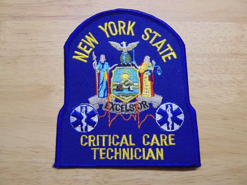 NYS Critical Care (EMT) Uniform Patch, new,  4 5/8&#034; tall x 4&#034; wide