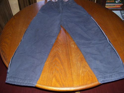 REAL FIREFIGHTER TURNOUTS INSULATED PANTS ZIPPERS ON THE LEGS CARGO PANTS