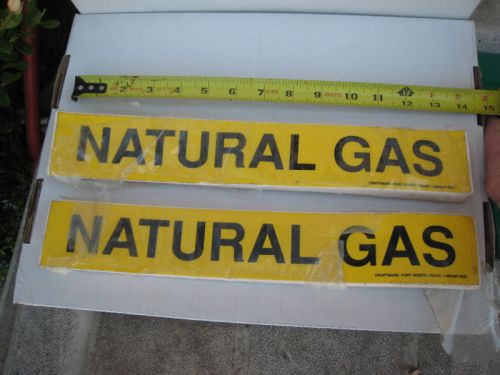 50 Craftmark NATURAL GAS Peel and stick Signs 2&#034; x 14&#034;