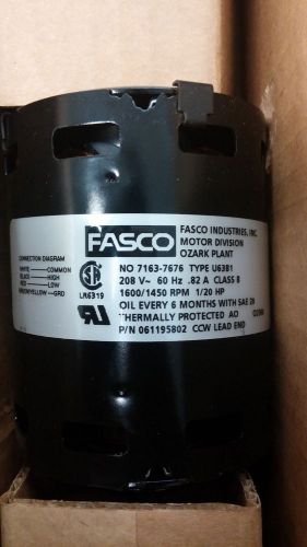 Fasco 061195802 1600/1450RPM 1/20 HP Electric Motor