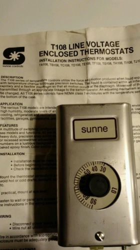 NIB SUNNE CONTROLS TB108 LINE VOLTAGE COOLING THERMOSTAT CLOSE ON RISE