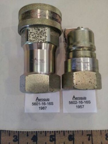 One (1) new aeroquip 5601(female) &amp; 5602(male)-16-16s hydraulic coupler for sale