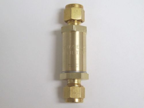 Brass in-line particulate filter 7 micron. swagelok tube fitting 1/4 in for sale