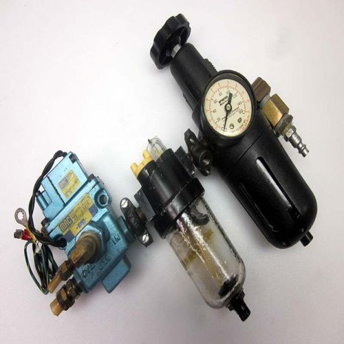 Mac 56b-12-221b peumatic valve &amp; coil w/parker 06e22b18ba + 10121bc filter for sale