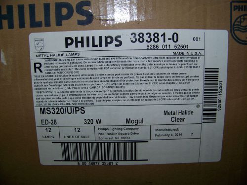 Philips Metal Halide Bulbs Clear MS320/U/PS ED-28 320 Watt Mogul # 38381-0 12 ea