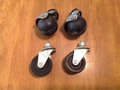Noelting faultless casters- heavy duty set of 4- ball bearing- 2 ball type, 2 wh for sale