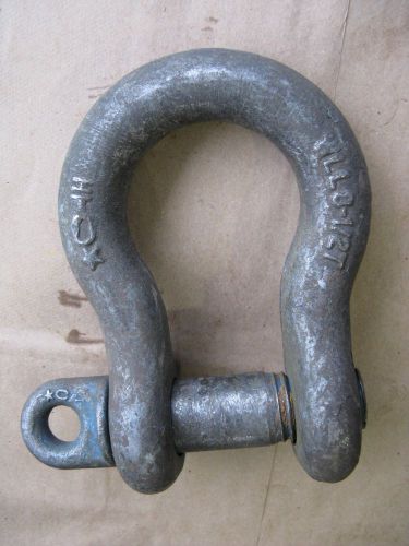 Wll  8.5 / 8 1/2 t ton shackle / clevis 1&#034; pin, 1 3/4&#034; opening. for sale