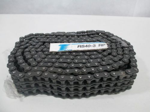 New tsubaki rs40-3 rp steel triple strands 1/2 in 10ft roller chain d218653 for sale