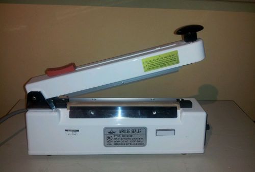 American International Impulse Heat Sealer 1000W AIE-210C up to 8&#034; 120V Tested!