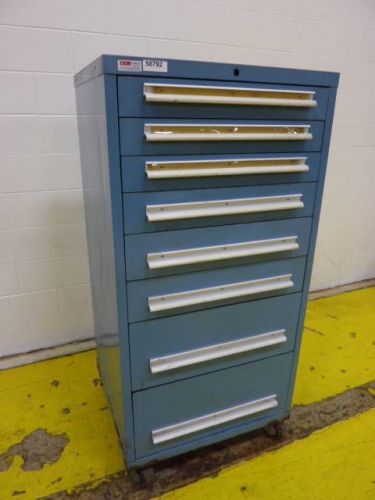 Lyon 8 drawer storage cabinet w/ casters mssii  #58792 for sale