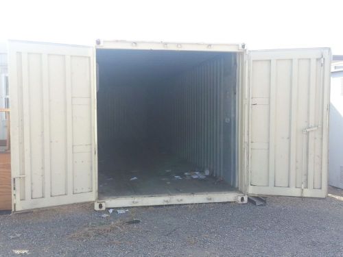 40&#039; used shipping containers. lockable, beige. one wood interior, one metal. for sale