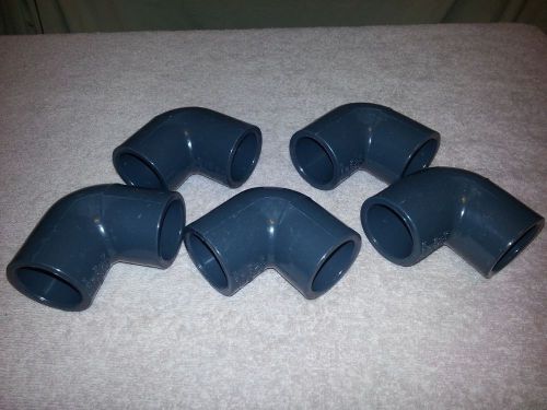 5 charlotte schedule 80 sch pvc 1&#034; 90 elbows made in usa d-2467 806-010 pvc-1 for sale