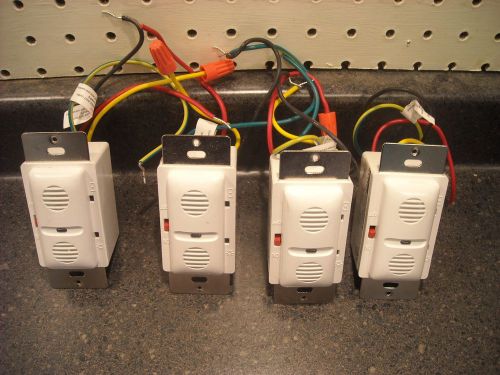 Mytech / Hubbell LH-US-RR-W Passive IR Ultrasonic Wall Switch Lot of 4! Used.