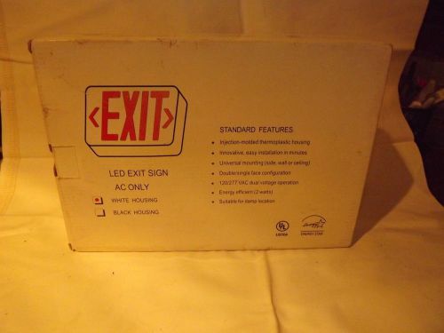 EXIT SIGN Crescent stonco CPRW32N red letter white housing nos
