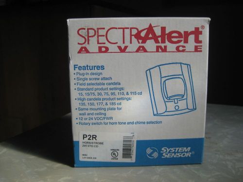 System sensor p2r fire alarm horn strobe nib for sale