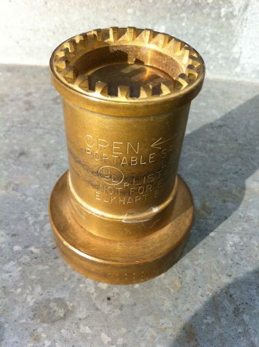 Elkhart fm ul listed 392m brass fire hose nozzle 1-1/2&#034; for sale