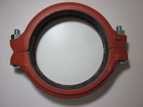 New grinnell g-fire 6&#034; straight coupling 577 rubber groved victaulic rigid joint for sale