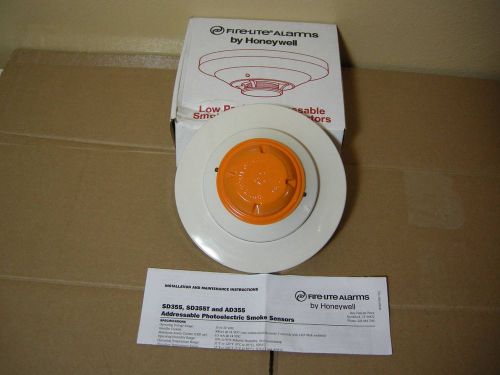 Fire lite alarm honeywell sd355 photoelectric smoke detector with base nib for sale