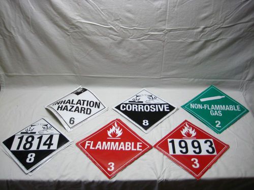 Mixed placard hazmat sticker lot 25 large placard stickers for sale