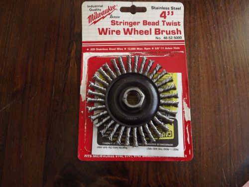Milwaukee 48-52-5000 4-inch stringer bead twist stainless steel wire brush for sale