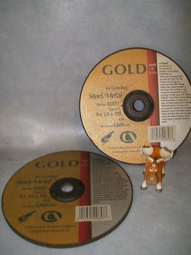 Gold 02857 grinding wheel 9x1/4x7/8 type 27 lot of 2 for sale