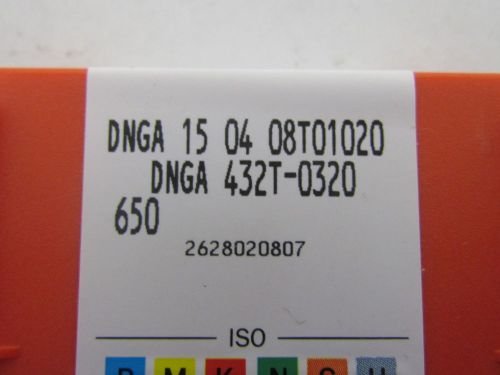 DNGA 15 04 08T01020 DNGA 432T-0320 Ceramic Turning Insert Grade 650 Box of 10pcs