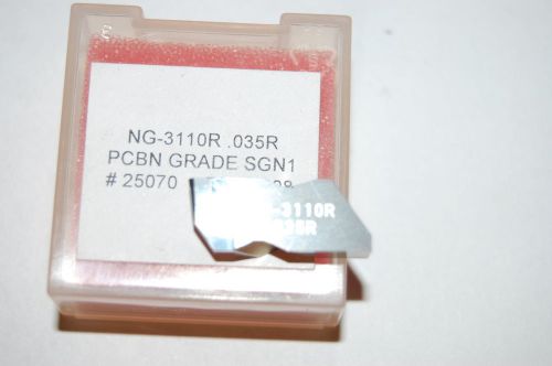 PCBN , SGN1  NG-3110 R, Grooving Insert, .110 wide,  .035 Radius NIB