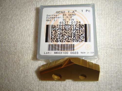 Allied machine &amp; eng spade drill insert 453t-0124 gen2 t-a 1-3/4&#034; *new in pkg** for sale
