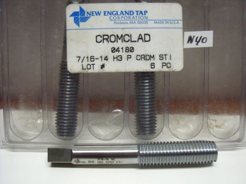 7/16-14 sti helicoil h3 plug fluteless cromclad new england tap hss usa new –n40 for sale