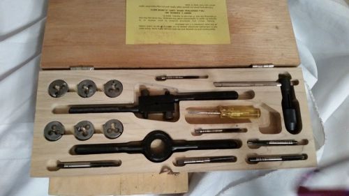 Vintage Henry L. Hanson Professional Tap &amp; Die Set With Wooden Box - 16pcs