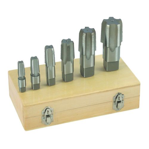 Heat Treated High Carbon Steel SAE 6 Piece Pipe Taps With Case Included!