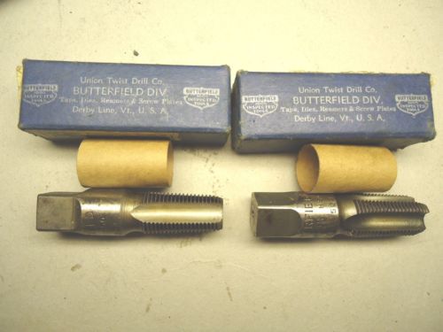 2 NOS BUTTERFIELD 3/8&#034; - 18 NPT PIPE TAPS