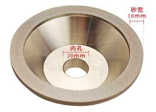 Bowl wheel200grit 100mm od 35mmh 10mmw resin bond diamond cup grinding wheel for sale