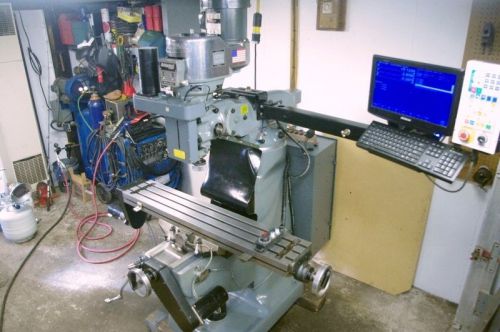 3 axis bridgeport vertical knee mill cnc with centroid m-39 control for sale