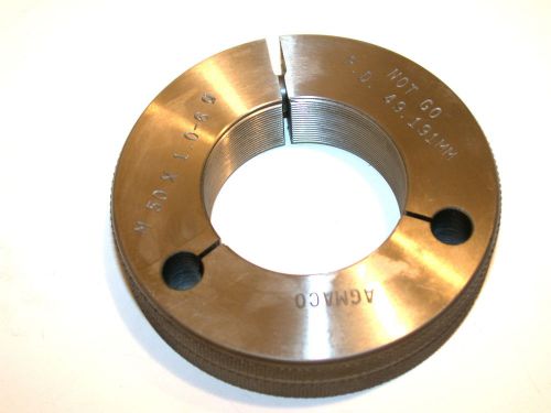 Agmaco no go thread ring gage  m50 x 1.0-6g -free shipping for sale