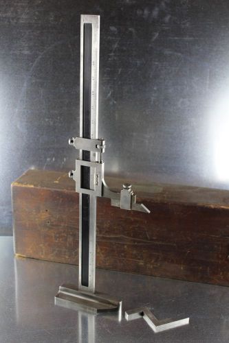 Starrett precision height gauge model no. 454 18&#034; vernier .001&#034; grads case for sale