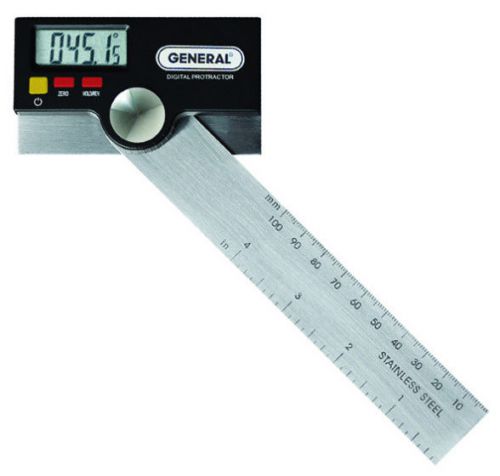 General Tools 1702 Digital Protractor w/ LCD Display &amp; 6&#034; Stainless Pivoting Arm