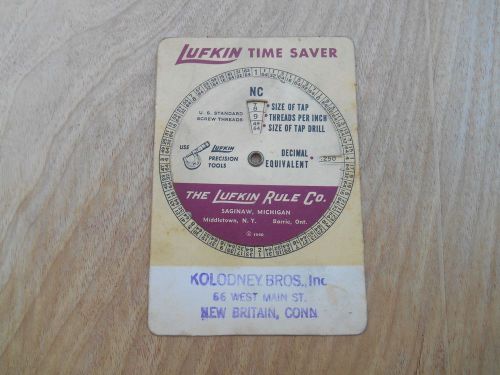 VTG. LUFKIN TIME SAVER , 1960, WITH NEW BRITAIN, CONN. ADVERTISING