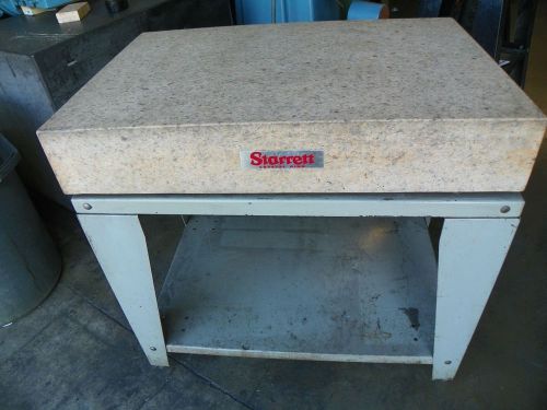 Starrett pink crystal granite surface plate with base grade &#034;a&#034; 24&#034;x36&#034;x6&#034; for sale