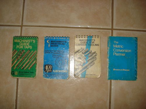 Machinists guide books for taps carbide tooling practical gude metric conversion for sale
