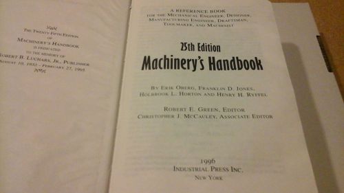 Machinery&#039;s Handbook 25th edition.