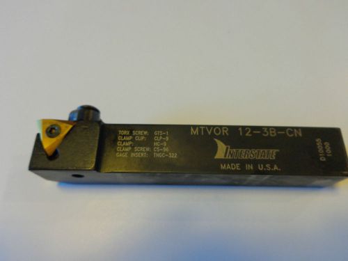 Interstate mtvor 12-3b-cn holding tool rh, on edge style v, tnmc 3/8 ic, bin 10 for sale
