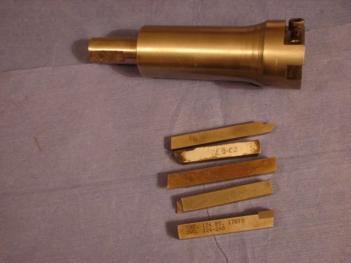 LARGE 6&#034; VINTAGE BIT CUTTER HOLDER WITH 3/8&#034; CAPACITY 3/4&#034; shank MACHINIST LATHE
