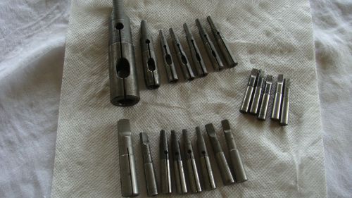 Lot of 20 USED Scully Jones Glenzer Detroit Drill Tool Holder Adapter Morse Tape