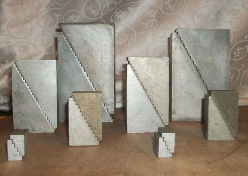 Lot of 16 Aluminum Setup Step Blocks - 4 Sizes