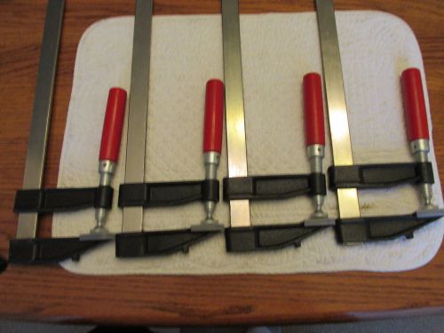 LOT OF FOUR 24&#034; F BAR H.D. WOODWORKING CLAMPS - GREAT CONDITION